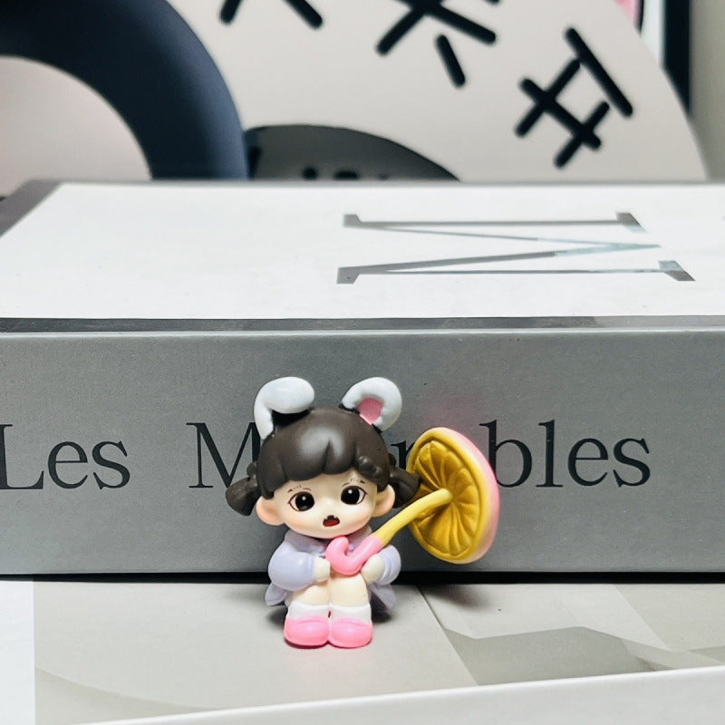 Zoraa Sister Mengli, PVC Material, Punchable for Keychain, Cute Trendy Toy