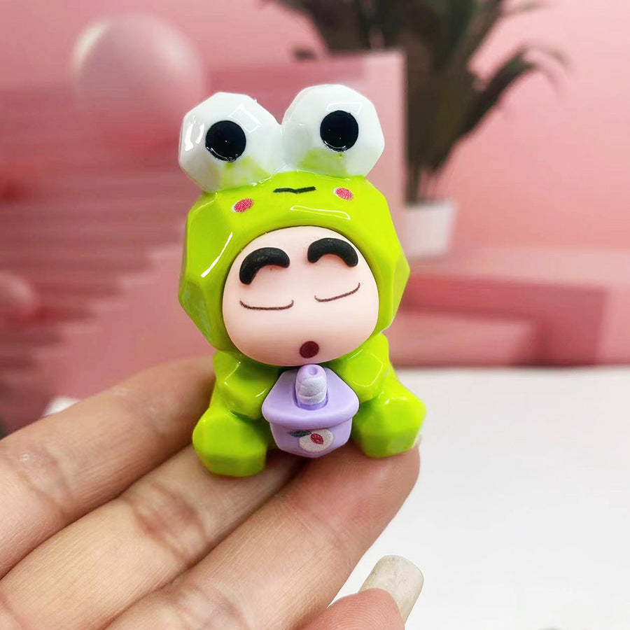 New Milk Tea Crayon Shin-chan DIY Gift – 3D Resin Keychain Pendant