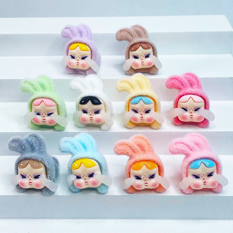 New Luminous Flocked Crying Baby Doll – DIY Resin Jewelry & Car Ornament