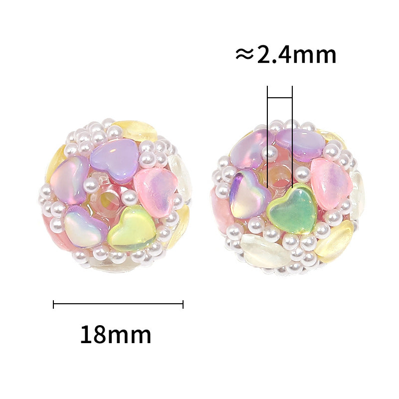 Heavy-Duty Colorful Mermaid Love Diamond Pearl Beads – DIY Bead Pen & Mobile Phone Chain Accessories
