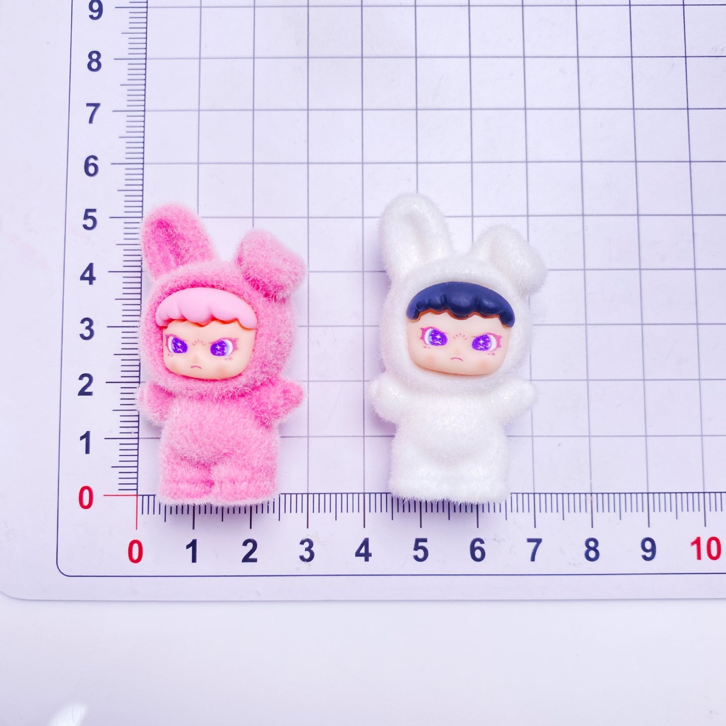 3D Flocked D*RA Rabbit Head “Big Cousin” – Cute DIY Jewelry Pendant