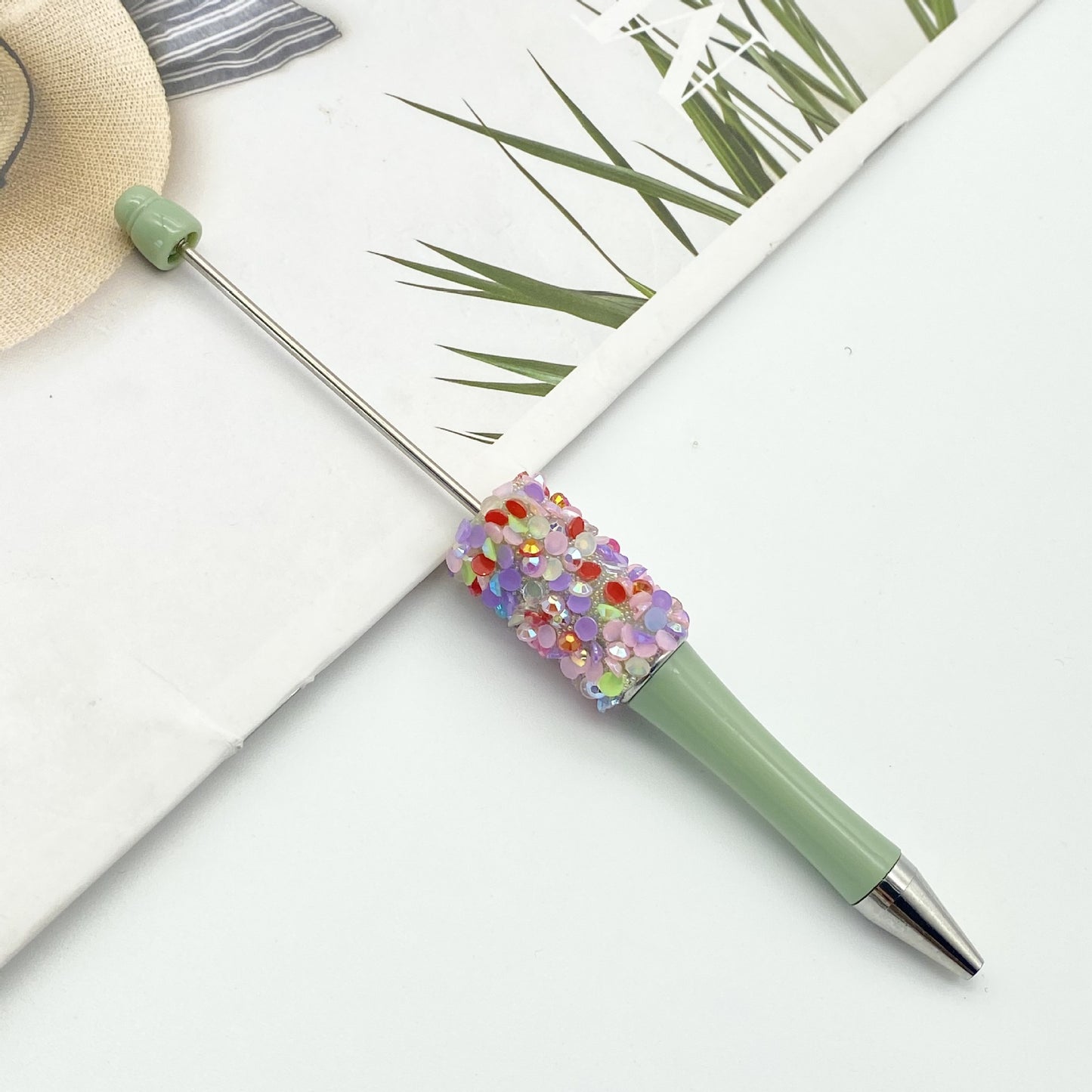 DIY Petal Sequin Bead Pen – Handmade Resin Patch Multicolor Ballpoint Pen, Stylish Signature Pen for Students (Wholesale)