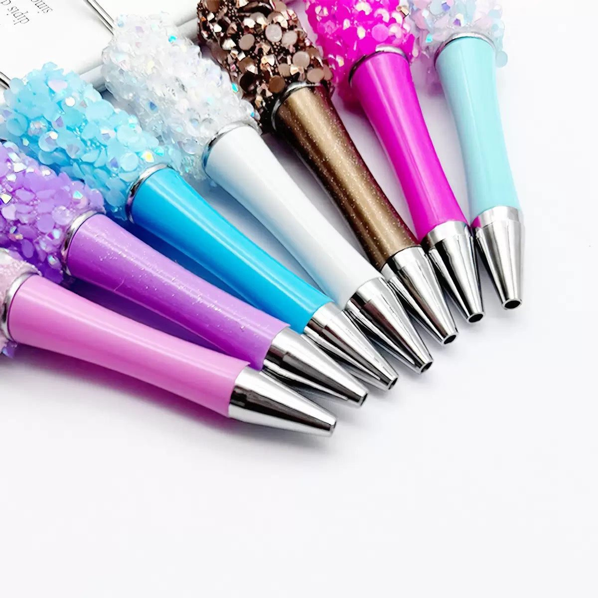 DIY Petal Sequin Bead Pen – Handmade Resin Patch Multicolor Ballpoint Pen, Stylish Signature Pen for Students (Wholesale)
