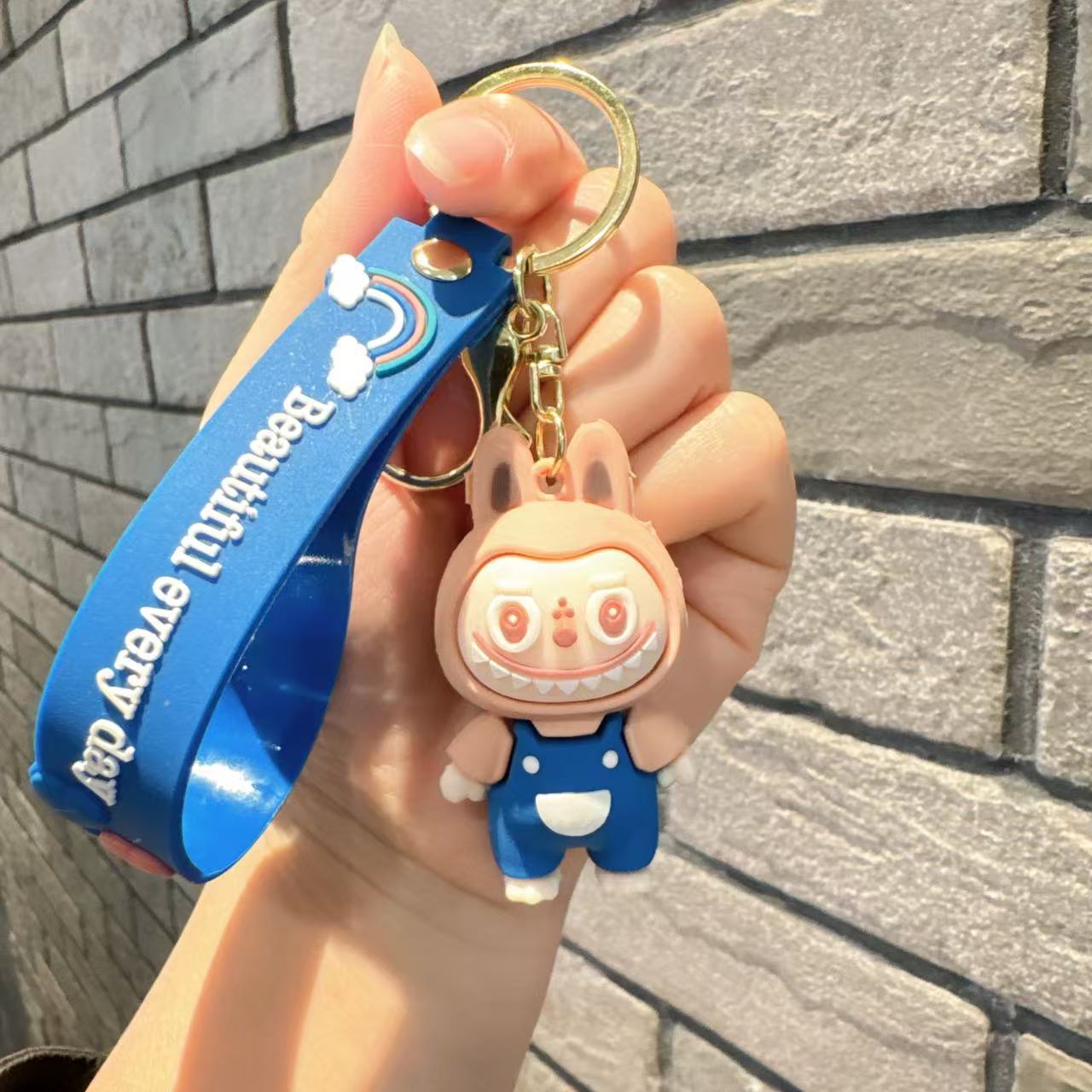 Cartoon Cute Labrabbit Keychain, 3D Figure Backpack Pendant, Car Keychain, Small Gift Decoration