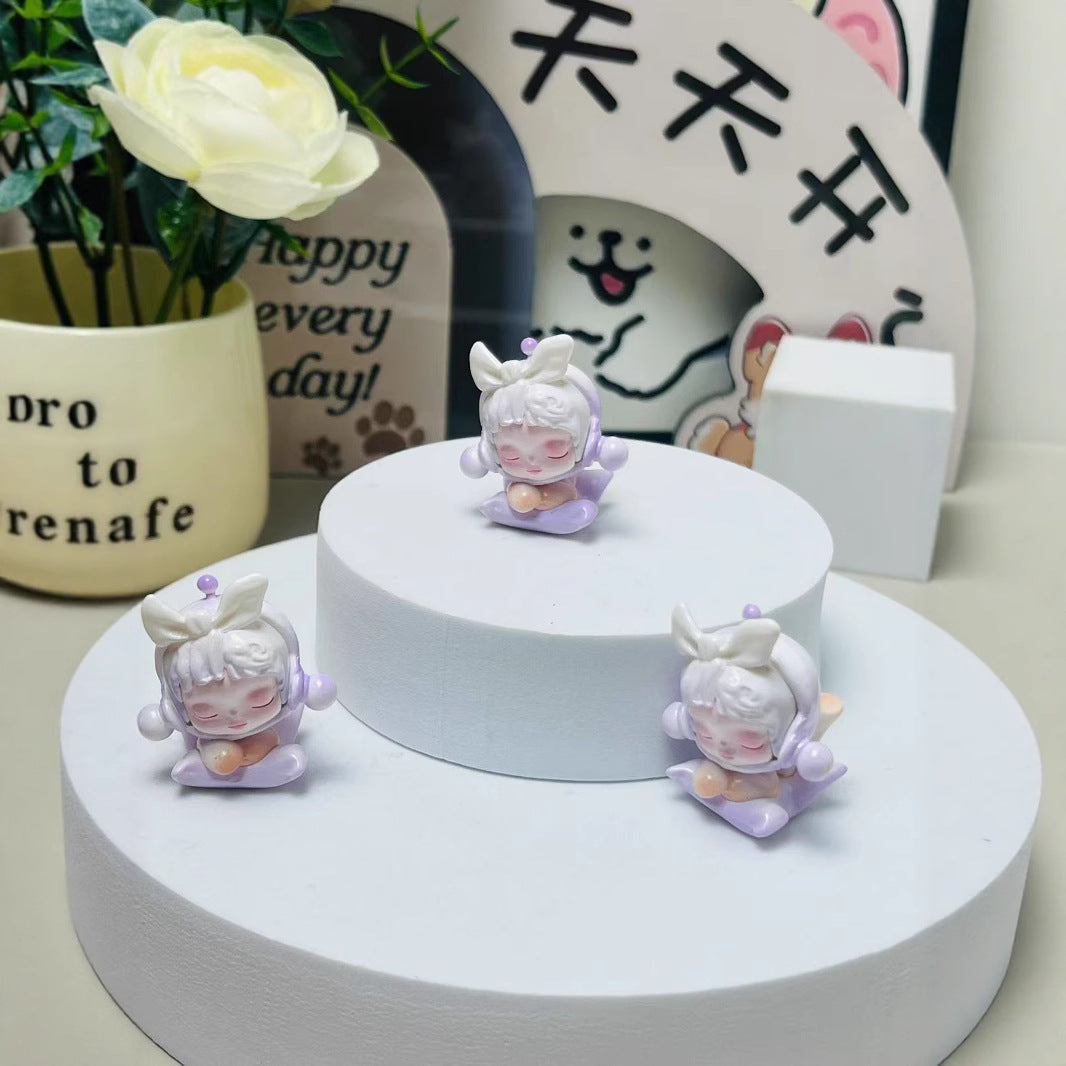 SKULLPANDA temperature series cute grain punchable sp8 generation tide play figure toy ornament doll ornament