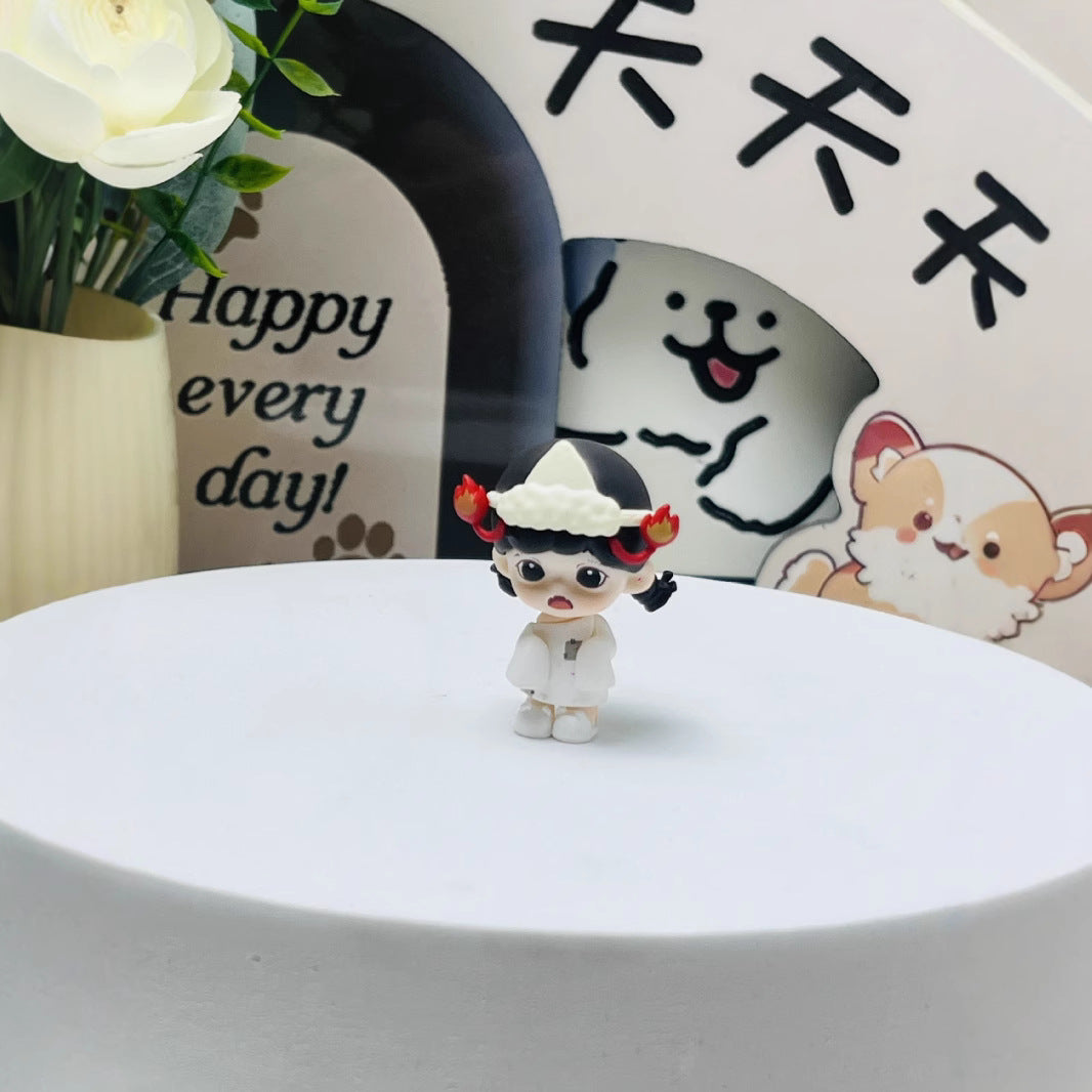 Mengli Zoraa Blind Box Sister Figurine, Trendy DIY Small Pendant, Cute Toy Figurine