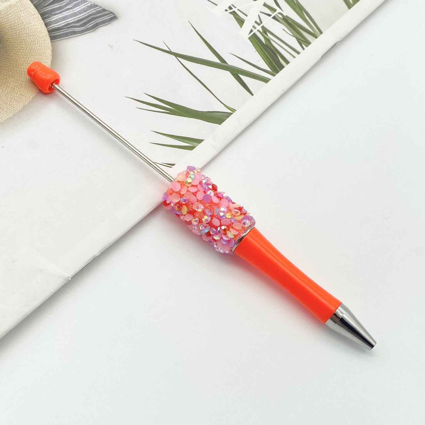 DIY Petal Sequin Bead Pen – Handmade Resin Patch Multicolor Ballpoint Pen, Stylish Signature Pen for Students (Wholesale)
