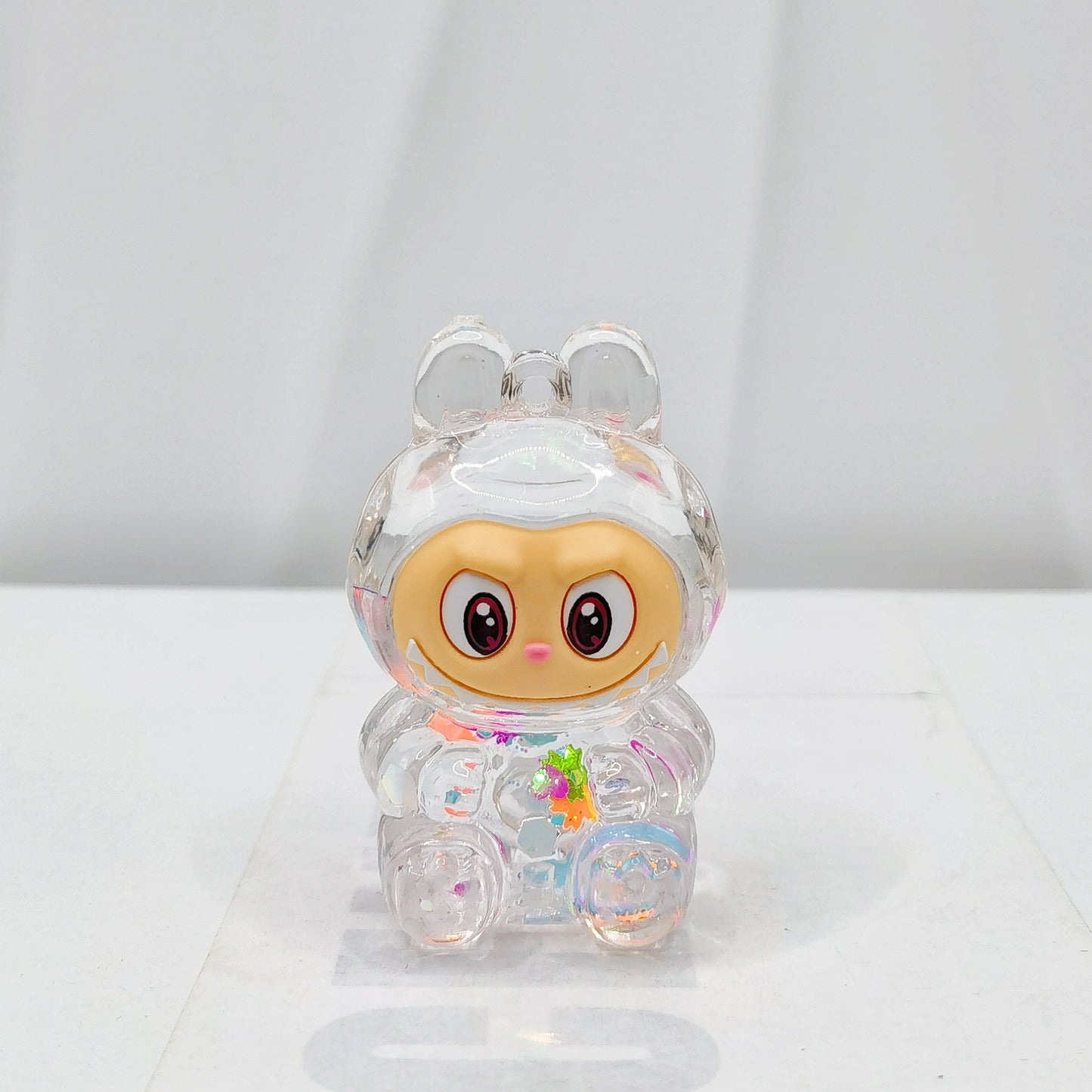 Creative quicksand ornament luminous rabub flash keychain pendant