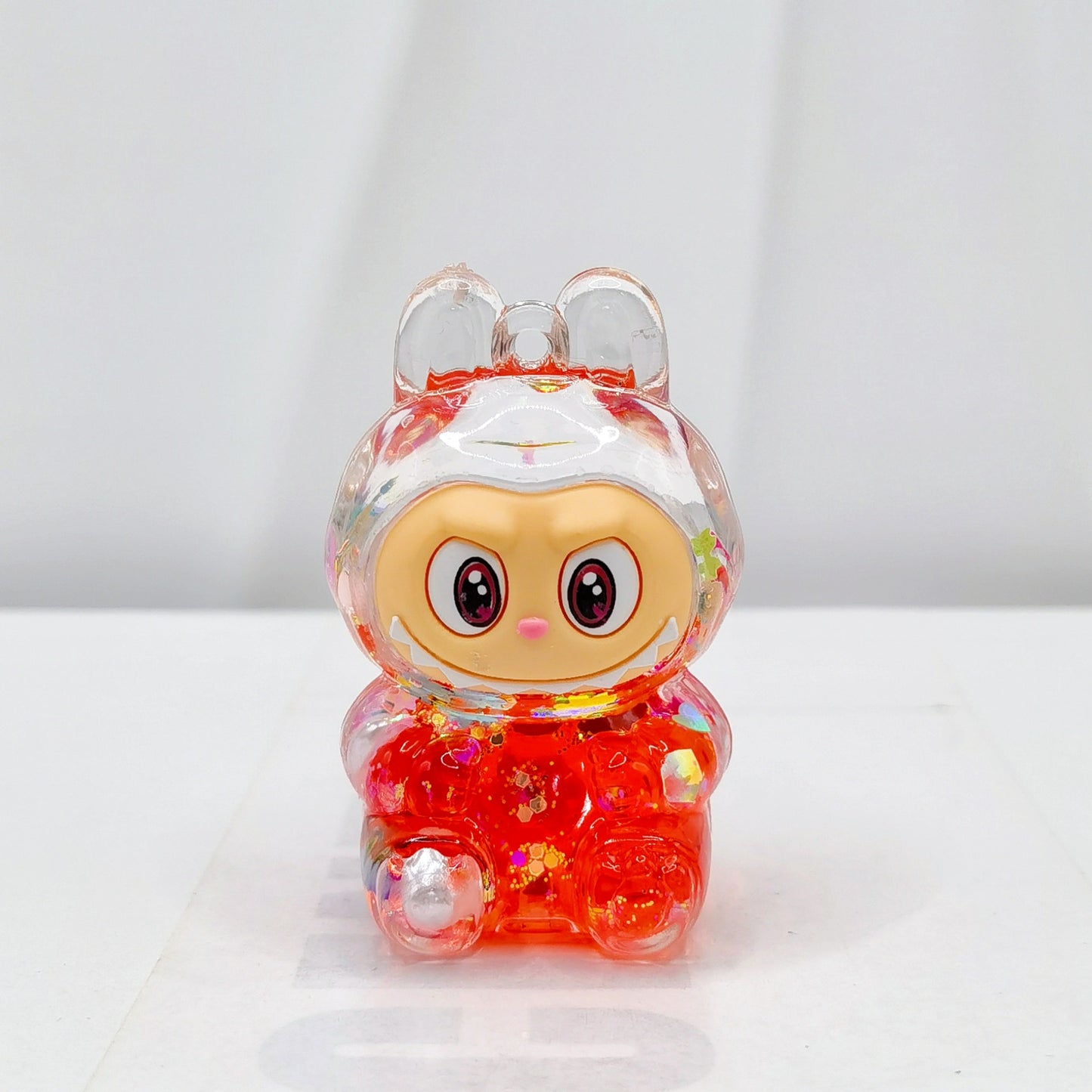 Creative quicksand ornament luminous rabub flash keychain pendant