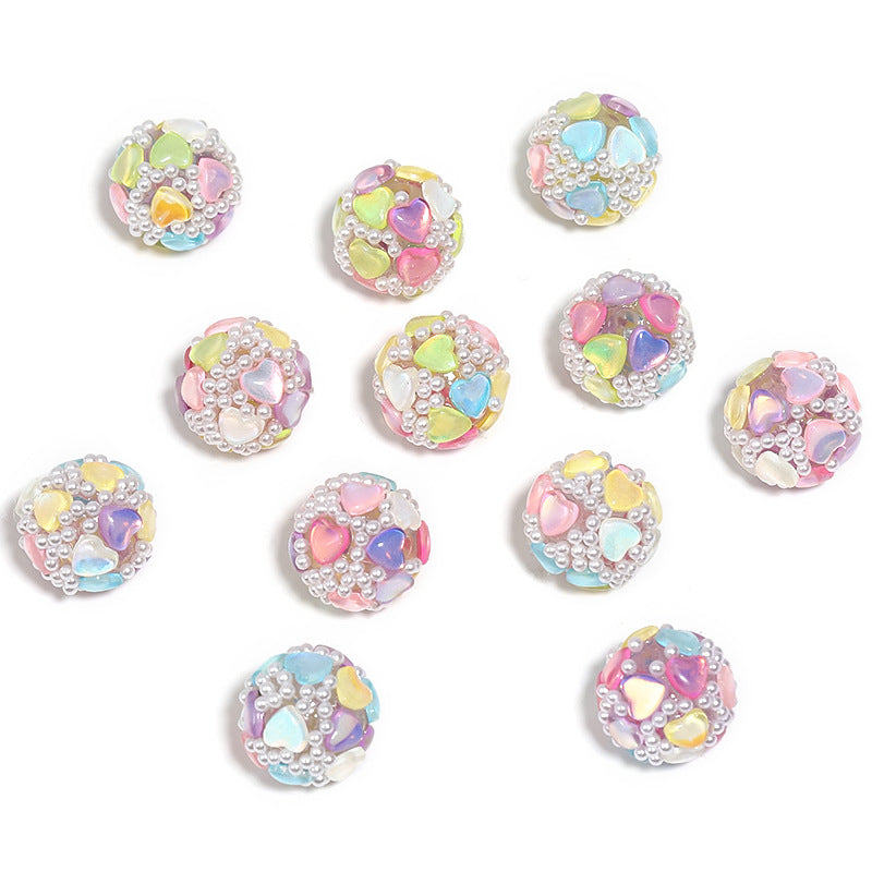 Heavy-Duty Colorful Mermaid Love Diamond Pearl Beads – DIY Bead Pen & Mobile Phone Chain Accessories