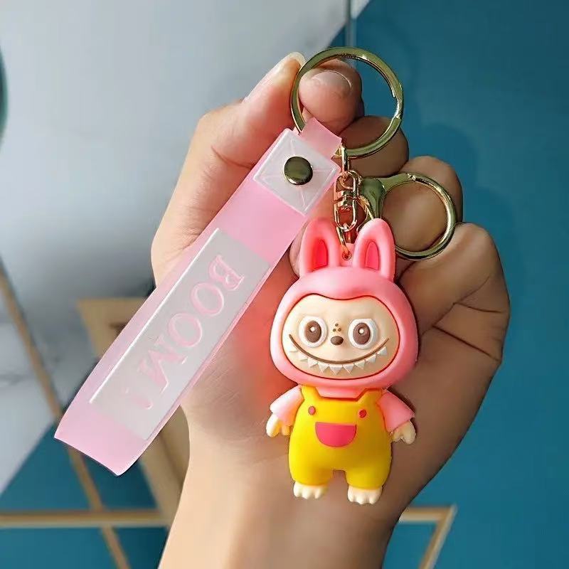 Cartoon Cute Labrabbit Keychain, 3D Figure Backpack Pendant, Car Keychain, Small Gift Decoration