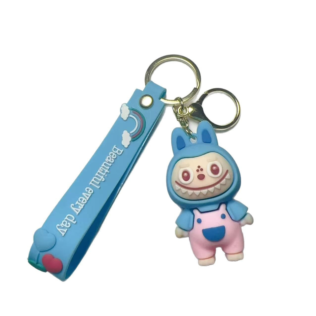 Cartoon Cute Labrabbit Keychain, 3D Figure Backpack Pendant, Car Keychain, Small Gift Decoration