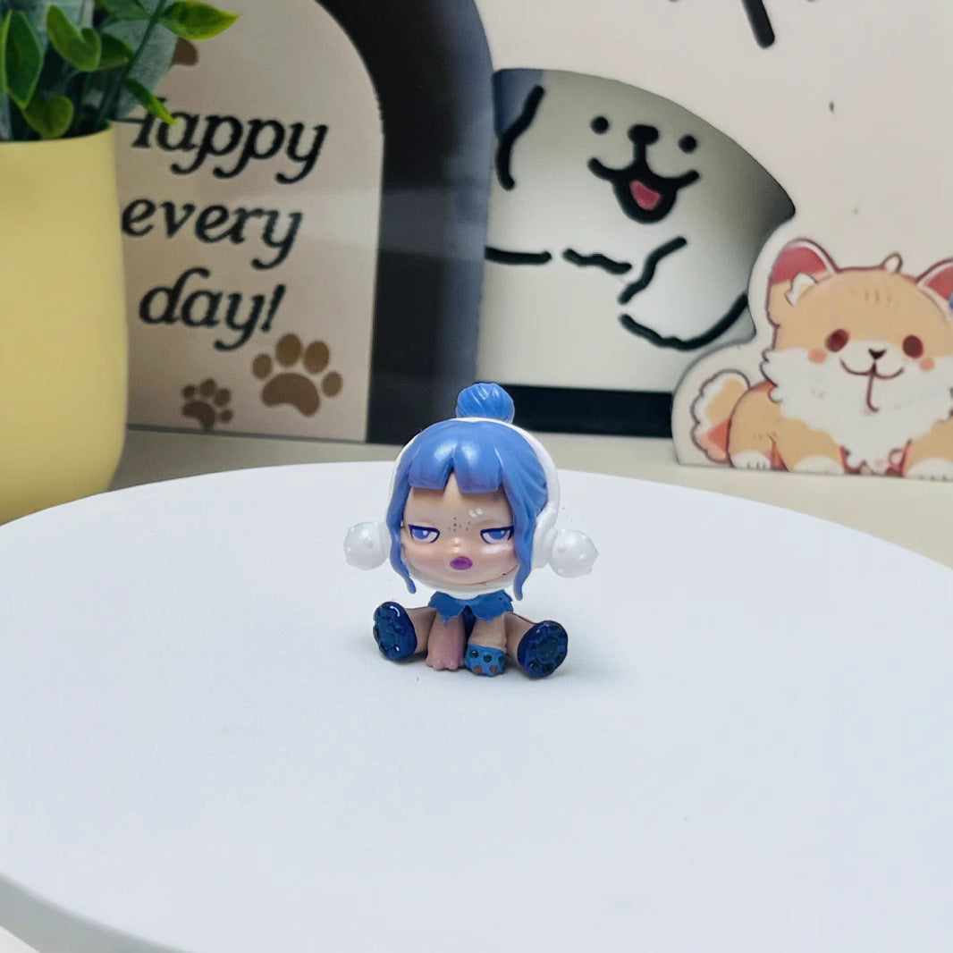 Mengli Zoraa Blind Box Sister Figurine, Trendy DIY Small Pendant, Cute Toy Figurine