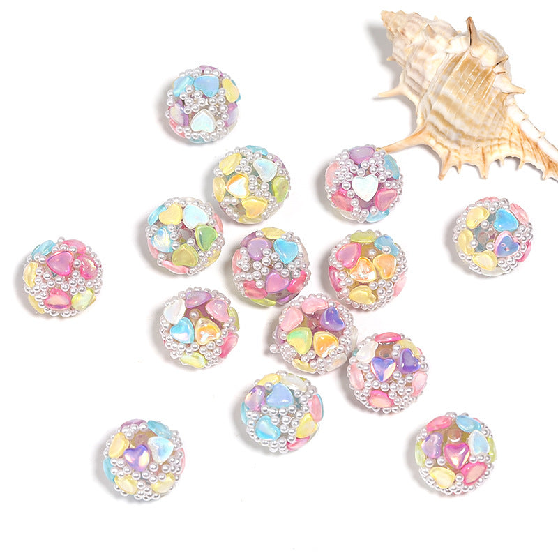 Heavy-Duty Colorful Mermaid Love Diamond Pearl Beads – DIY Bead Pen & Mobile Phone Chain Accessories