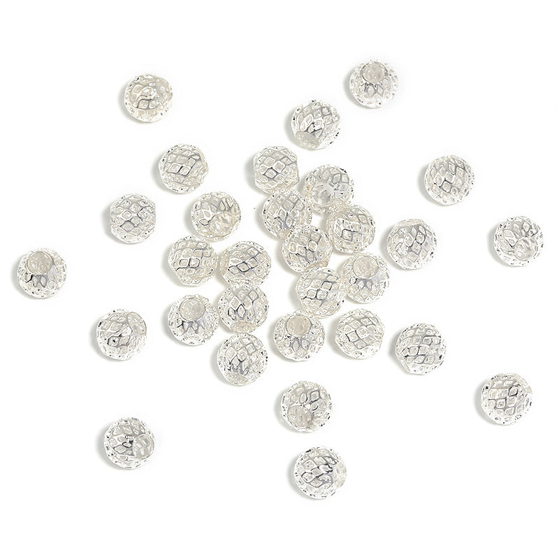 All-Copper Round Hollow Small Gold Beads – Large Hole Mesh Beads for DIY Bead Pens, Bracelets & Necklaces
