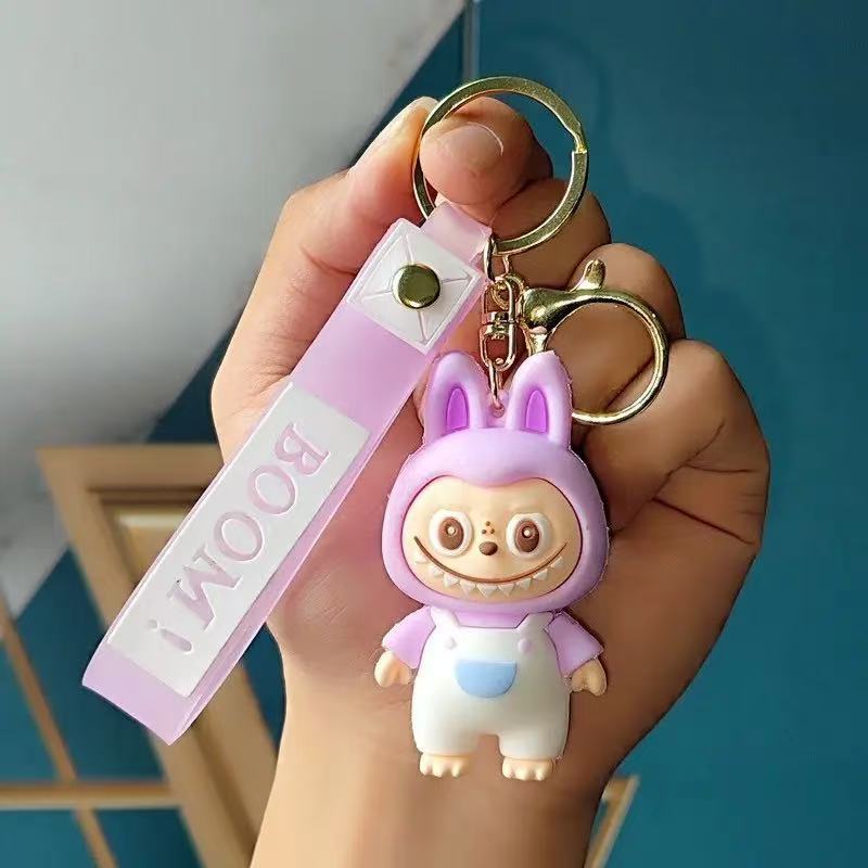 Cartoon Cute Labrabbit Keychain, 3D Figure Backpack Pendant, Car Keychain, Small Gift Decoration