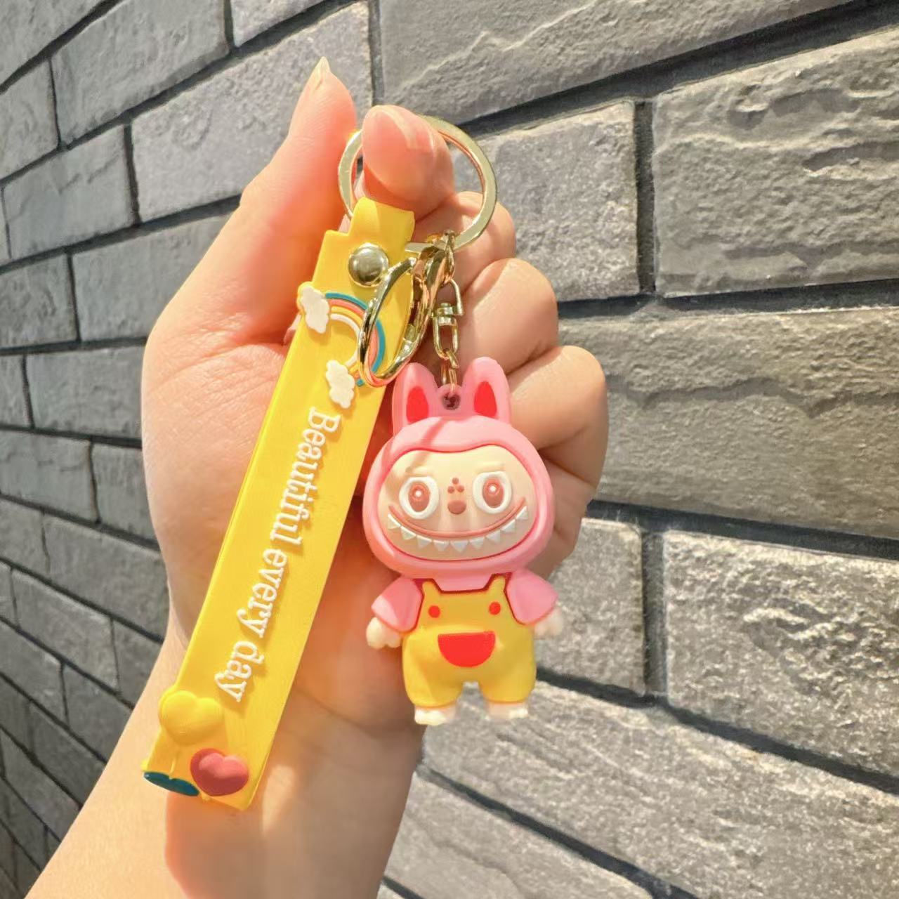 Cartoon Cute Labrabbit Keychain, 3D Figure Backpack Pendant, Car Keychain, Small Gift Decoration