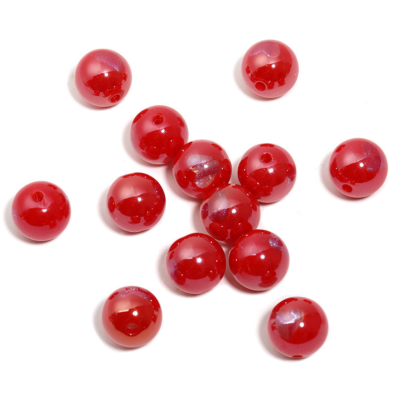 High-Quality Ins-Style Gold-Plated Small Stone Straight Hole Loose Beads – DIY Bead Pen, Bracelet & Keychain Accessories