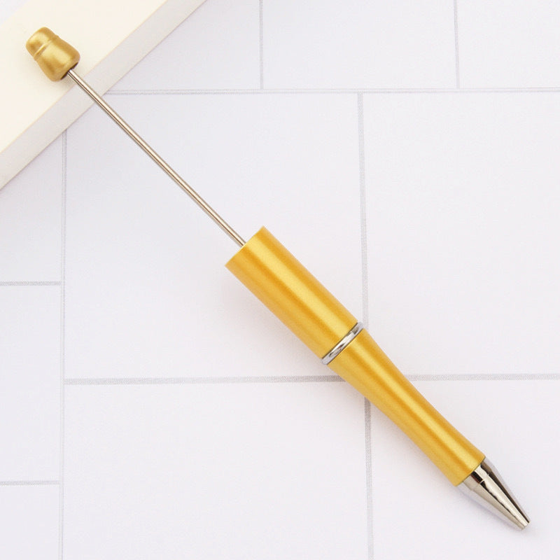 Creative handmade beaded pen DIY beaded multi-color spinning ballpoint pen hot-selling educational student stationery wholesale
