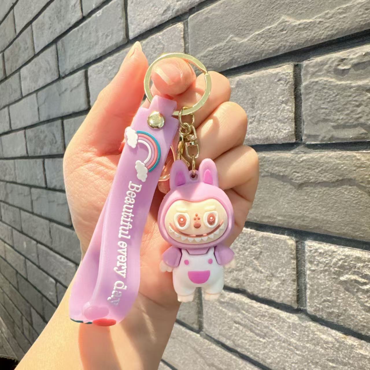 Cartoon Cute Labrabbit Keychain, 3D Figure Backpack Pendant, Car Keychain, Small Gift Decoration