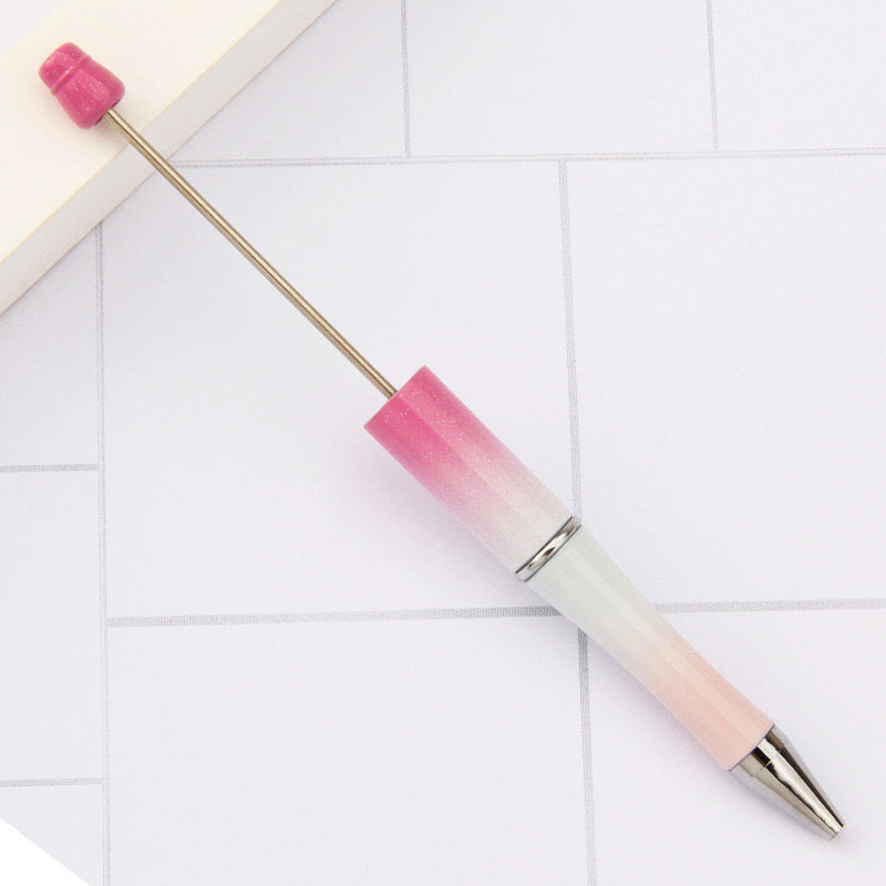 Creative handmade beaded pen DIY beaded multi-color spinning ballpoint pen hot-selling educational student stationery wholesale
