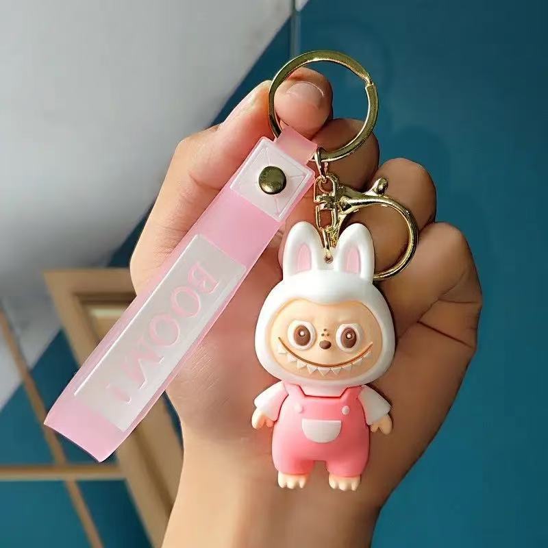 Cartoon Cute Labrabbit Keychain, 3D Figure Backpack Pendant, Car Keychain, Small Gift Decoration