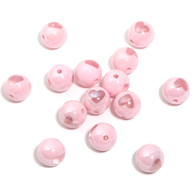 High-Quality Ins-Style Gold-Plated Small Stone Straight Hole Loose Beads – DIY Bead Pen, Bracelet & Keychain Accessories