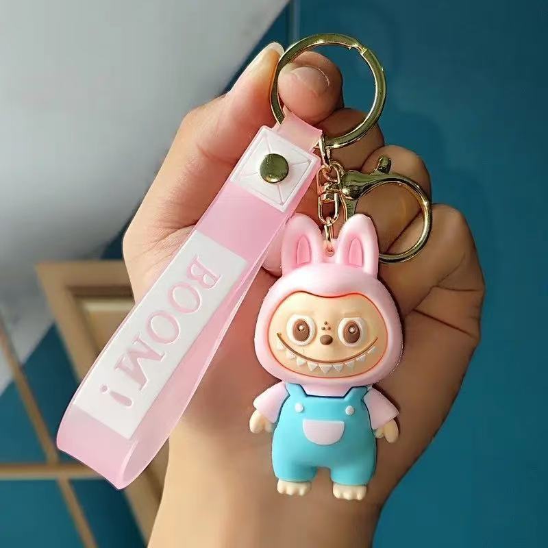 Cartoon Cute Labrabbit Keychain, 3D Figure Backpack Pendant, Car Keychain, Small Gift Decoration