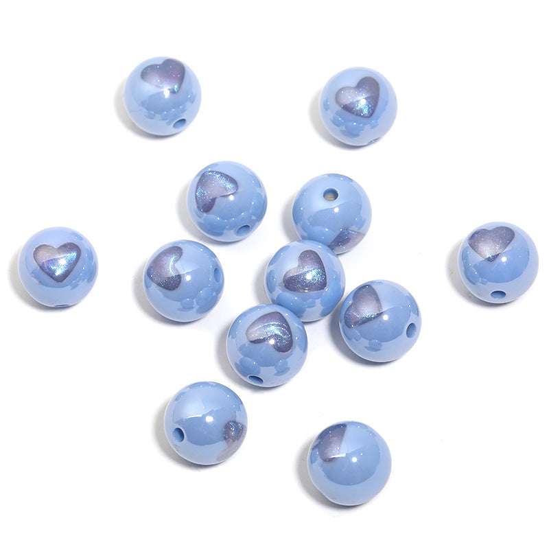 High-Quality Ins-Style Gold-Plated Small Stone Straight Hole Loose Beads – DIY Bead Pen, Bracelet & Keychain Accessories