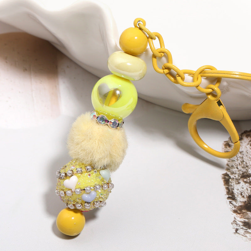 High-Quality Ins-Style Gold-Plated Small Stone Straight Hole Loose Beads – DIY Bead Pen, Bracelet & Keychain Accessories