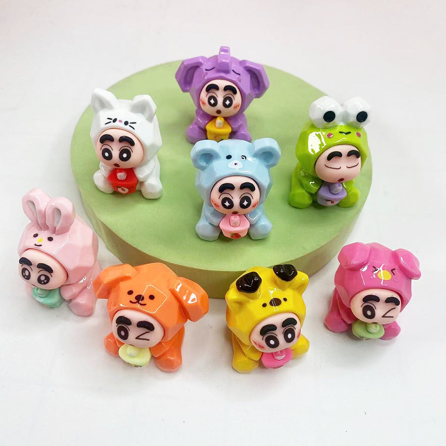 New Milk Tea Crayon Shin-chan DIY Gift – 3D Resin Keychain Pendant