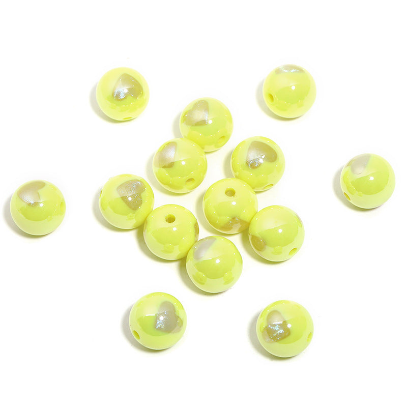 High-Quality Ins-Style Gold-Plated Small Stone Straight Hole Loose Beads – DIY Bead Pen, Bracelet & Keychain Accessories