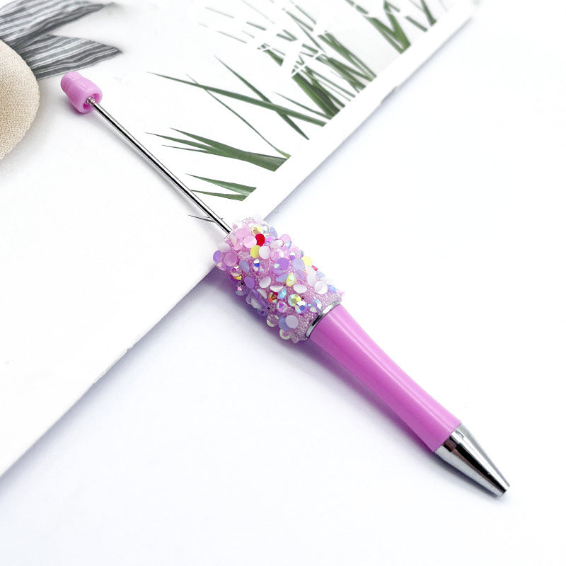 DIY Petal Sequin Bead Pen – Handmade Resin Patch Multicolor Ballpoint Pen, Stylish Signature Pen for Students (Wholesale)
