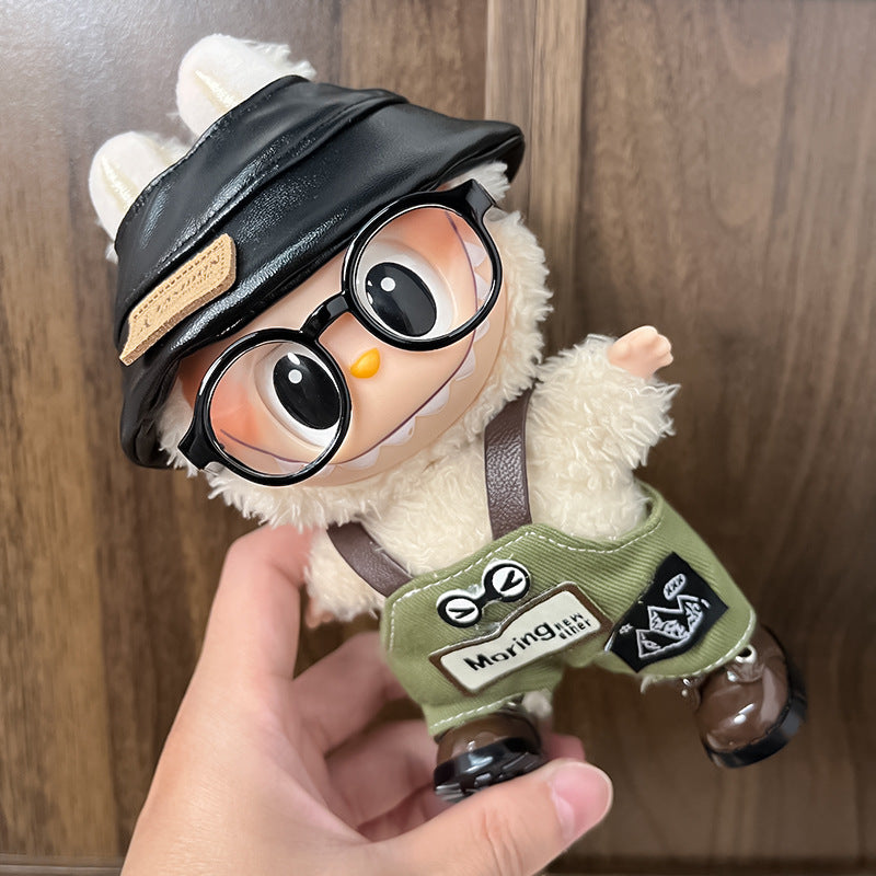 17cm Labubu Figure, Labubu Clothing Made of Soft PVC, Cute Dress-Up Casual Outfit, Plush Toy Clothes, Compatible with Generations 1, 2, and 3