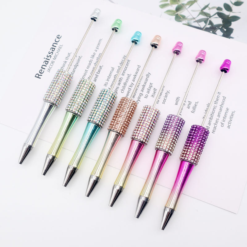 Colorful Diamond Bead Pen – DIY Gradient Sparkle Ballpoint Pen, High-Value Puzzle Gift for Students (Wholesale)