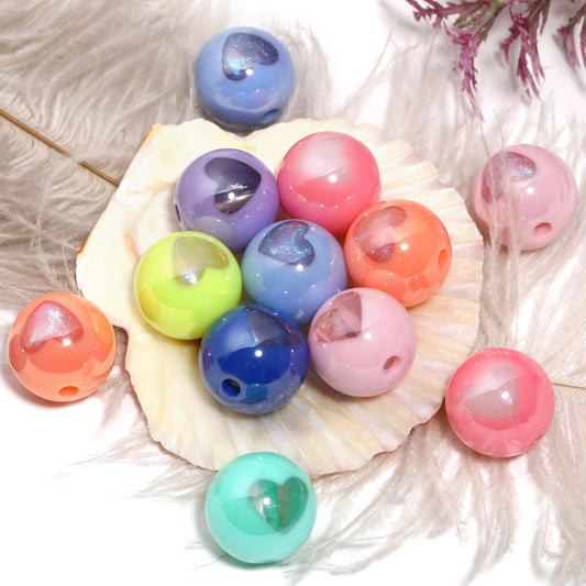 High-Quality Ins-Style Gold-Plated Small Stone Straight Hole Loose Beads – DIY Bead Pen, Bracelet & Keychain Accessories
