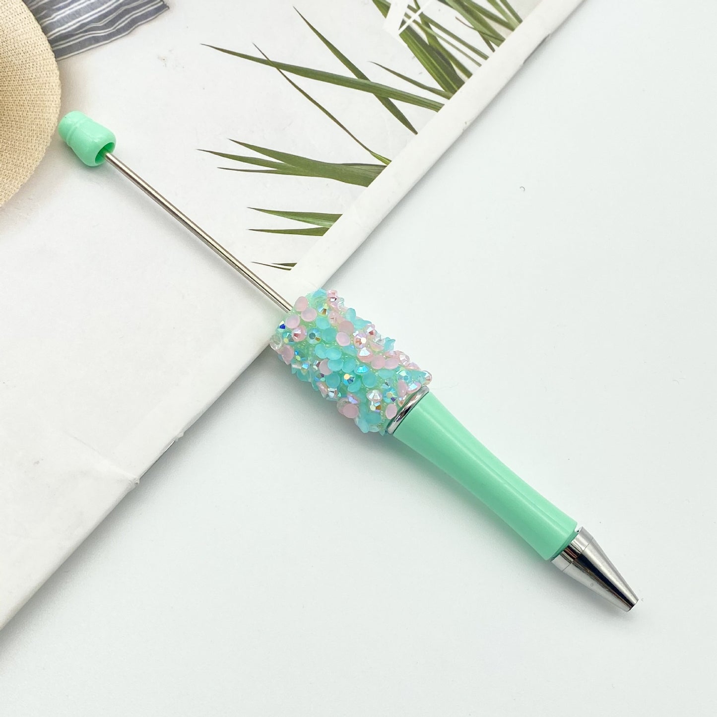 DIY Petal Sequin Bead Pen – Handmade Resin Patch Multicolor Ballpoint Pen, Stylish Signature Pen for Students (Wholesale)