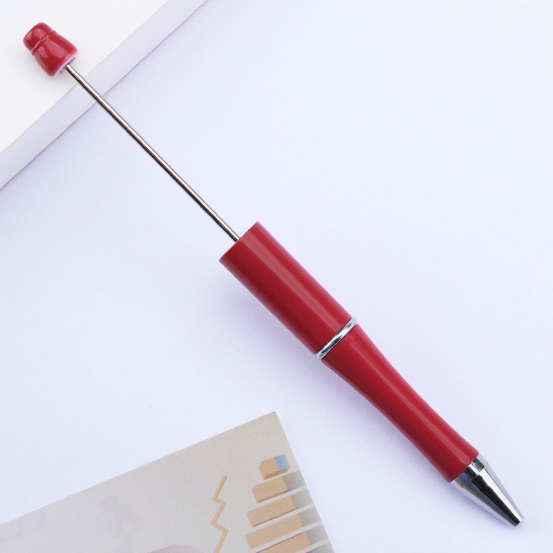Creative handmade beaded pen DIY beaded multi-color spinning ballpoint pen hot-selling educational student stationery wholesale