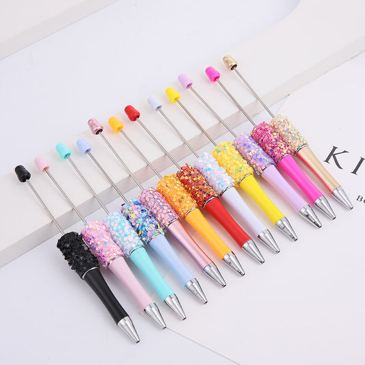 Star Bead Pen – Creative Five-Pointed Star Sequin Ballpoint Pen, Handmade Rotating Signature Pen (Wholesale Available)