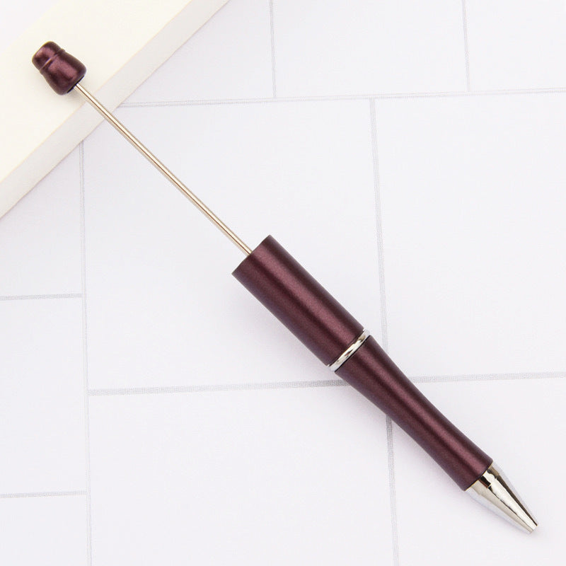 Creative handmade beaded pen DIY beaded multi-color spinning ballpoint pen hot-selling educational student stationery wholesale