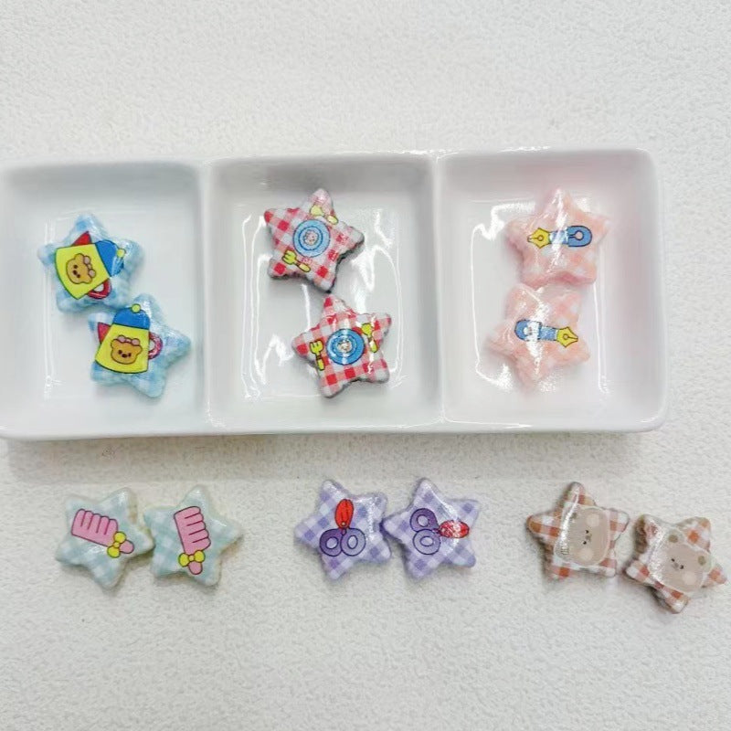 26x22mm Acrylic KT Cat Cartoon Beads – Through Hole DIY Phone Strap & Pen Accessories for Douyin Live