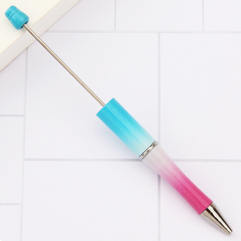 Creative handmade beaded pen DIY beaded multi-color spinning ballpoint pen hot-selling educational student stationery wholesale