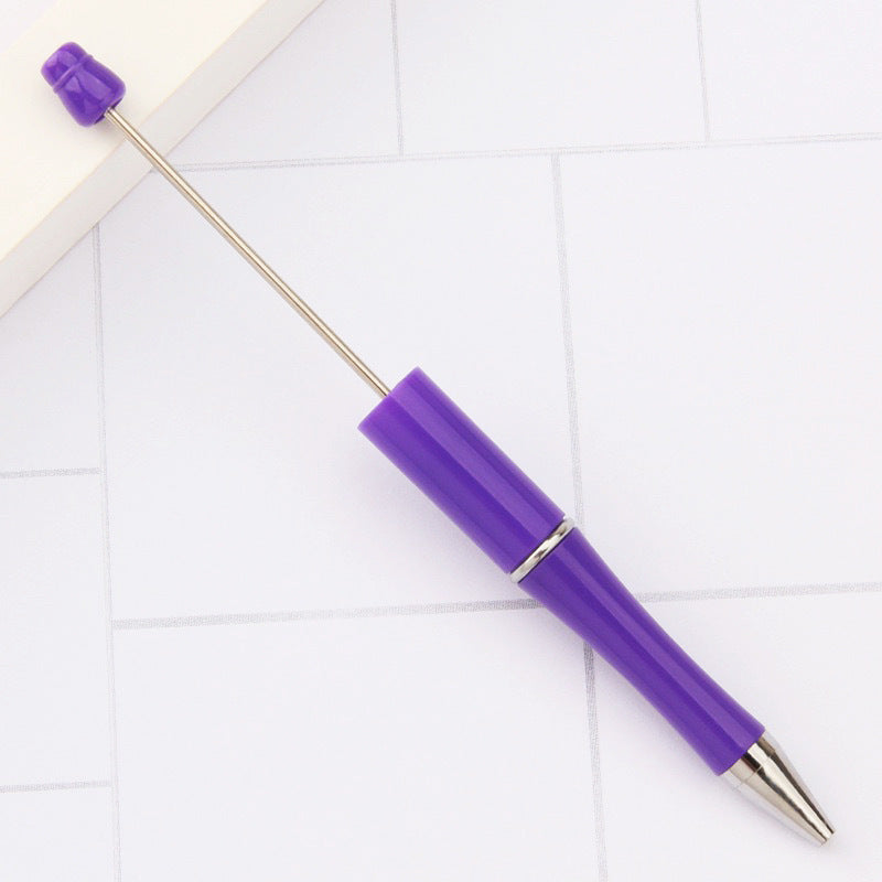 Creative handmade beaded pen DIY beaded multi-color spinning ballpoint pen hot-selling educational student stationery wholesale