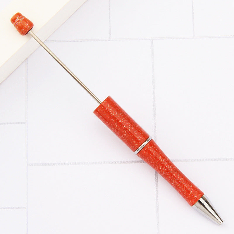 Creative handmade beaded pen DIY beaded multi-color spinning ballpoint pen hot-selling educational student stationery wholesale
