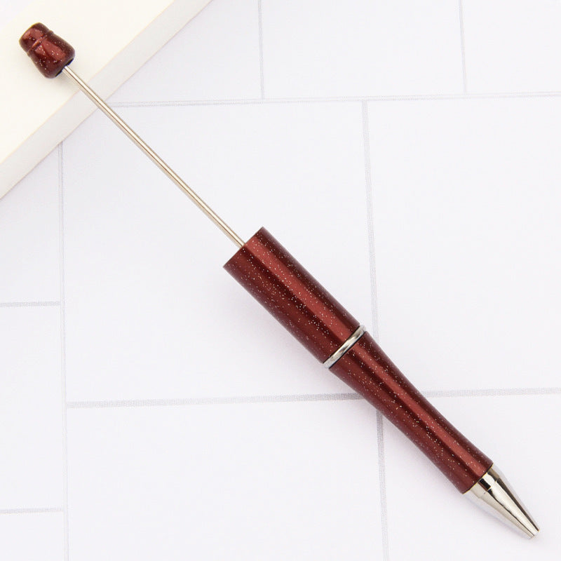Creative handmade beaded pen DIY beaded multi-color spinning ballpoint pen hot-selling educational student stationery wholesale