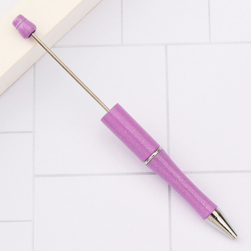 Creative handmade beaded pen DIY beaded multi-color spinning ballpoint pen hot-selling educational student stationery wholesale