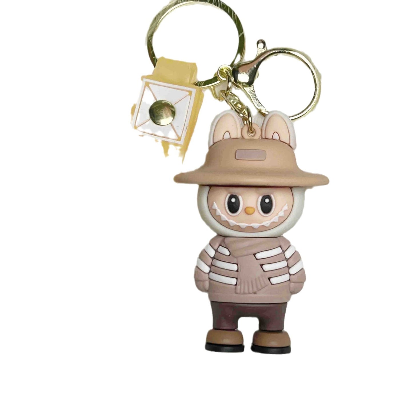 Cartoon PVC Soft Rubber Labrabbit Keychain Pendant, Blind Box Trendy Labrabbit Series, Small Gift Figurine