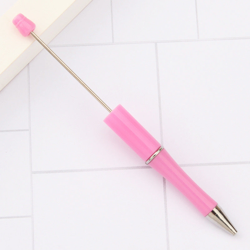 Creative handmade beaded pen DIY beaded multi-color spinning ballpoint pen hot-selling educational student stationery wholesale