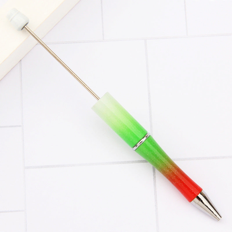 Creative handmade beaded pen DIY beaded multi-color spinning ballpoint pen hot-selling educational student stationery wholesale