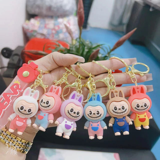 New Labrabbit Little Sheep Keychain, Cute Cartoon Figure, Car Keychain